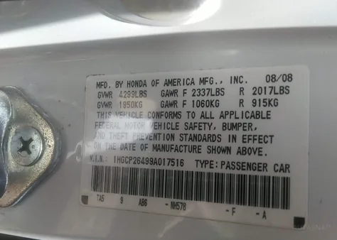 1HGCP26499A017516